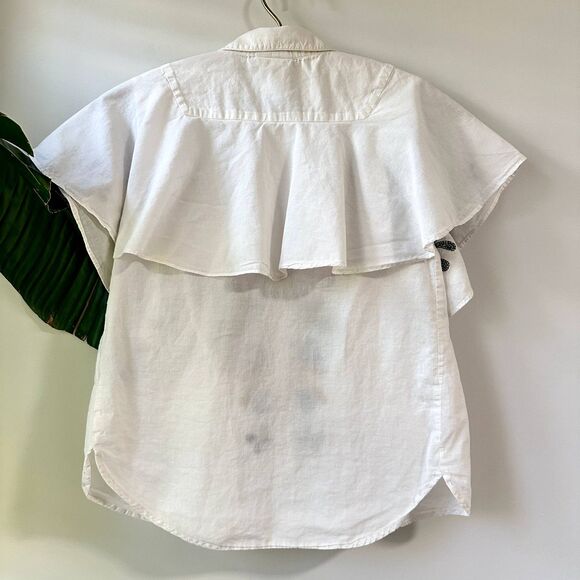 Anthropologie x Farm Rio Embroidered Toucans Birds Tropics Blouse - Size XS - Picture 9 of 10